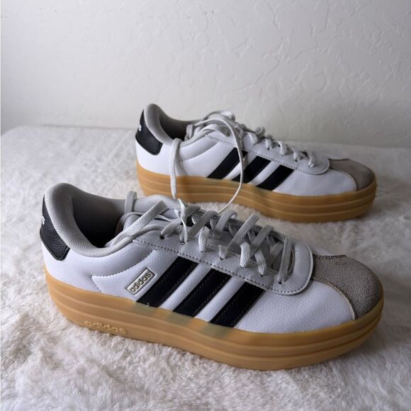 adidas Shoes - Adidas White/Black Platform Sneakers 7